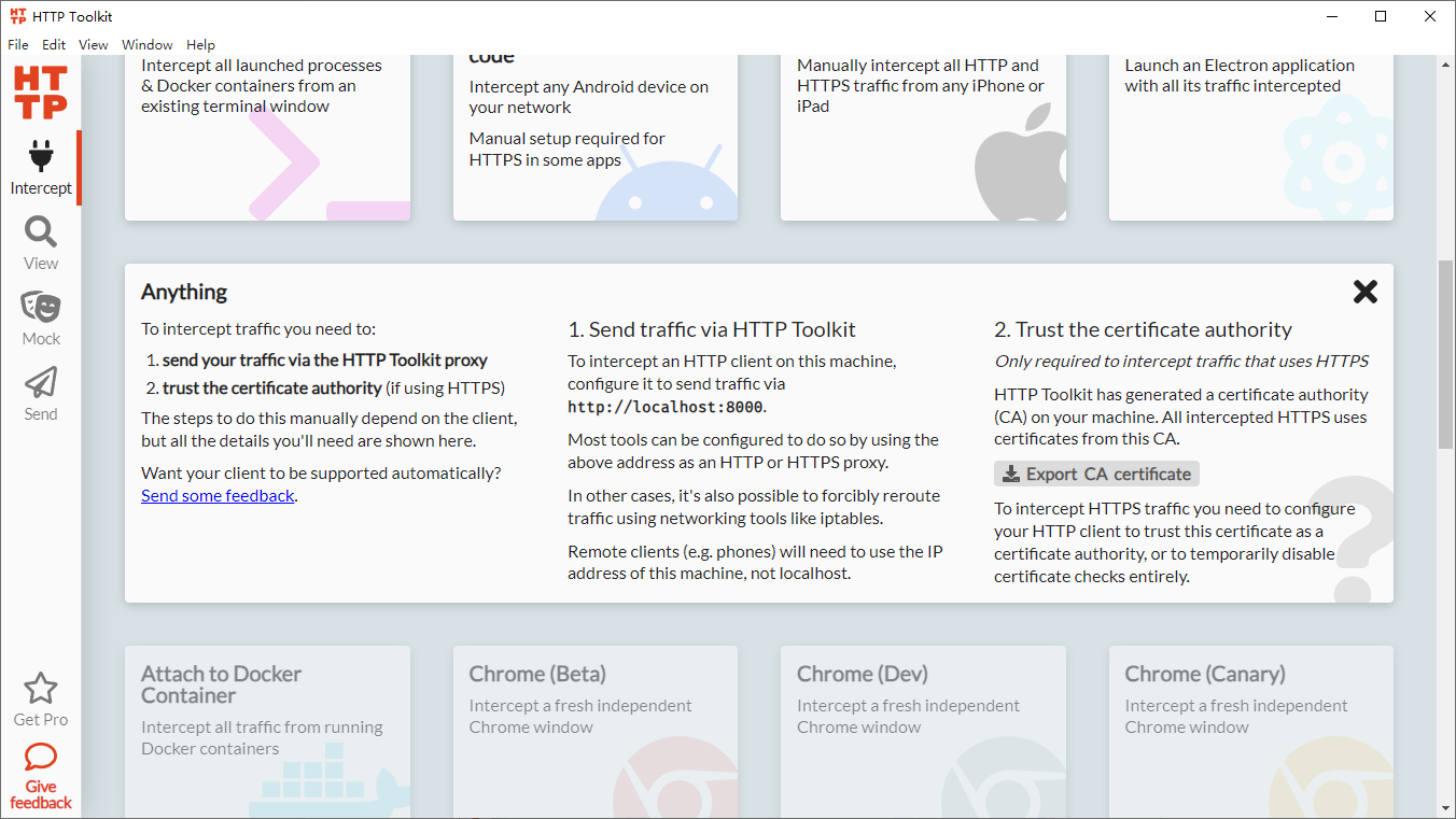 HTTP Toolkit 安装